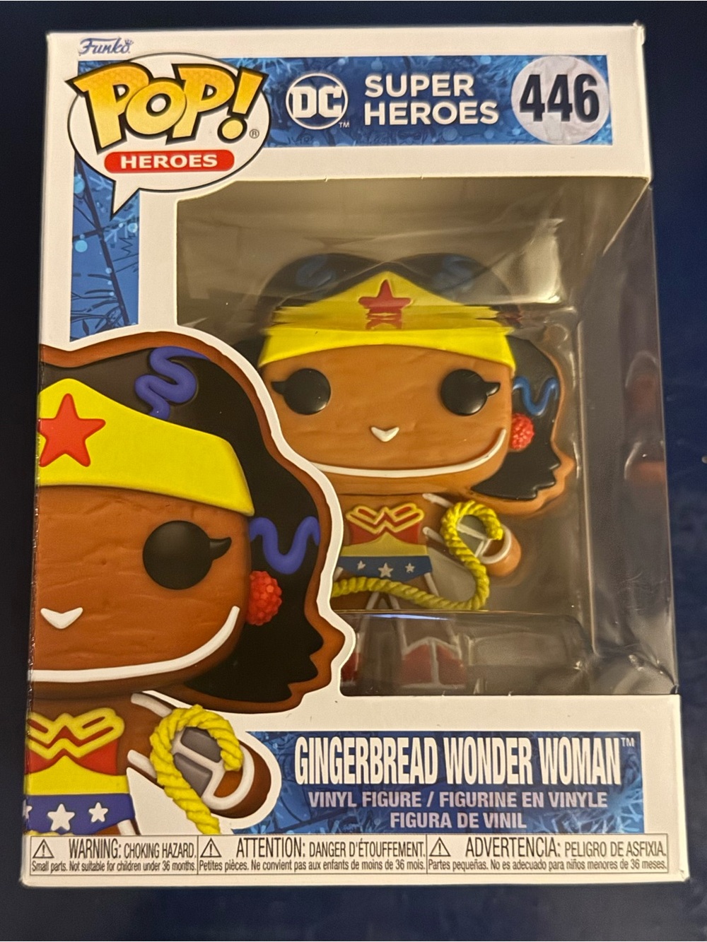 Funko Pop! Gingerbread Wonder Woman (Yellow, Blue & Brown)